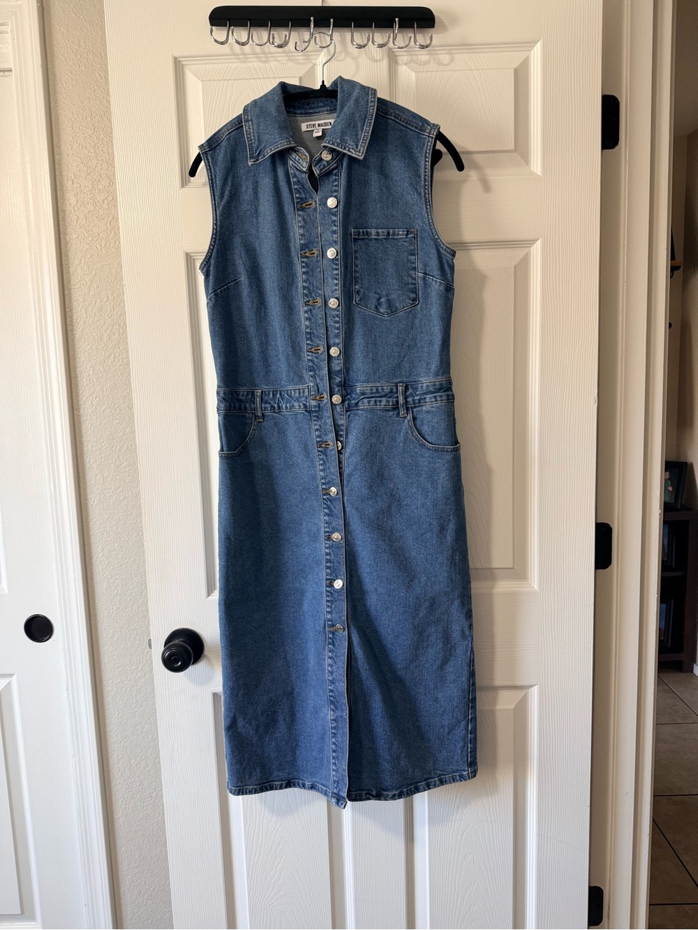 Steve Madden Light Blue Denim Jacket with Collar